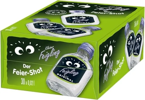Kleiner Feigling Das Original (30 x 20 ml) PET – Feinster Vodka mit fruchtigem Feigenaroma – Der kultige Feier-Schnaps für jede Fete – Frech, fruchtiger Shot – 20 % Vol.
