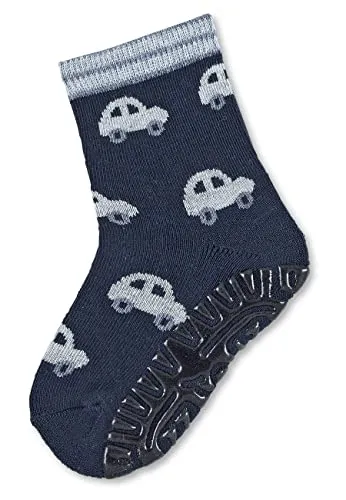 Sterntaler Fli Fli AIR Autos - Jungen Fliesen Flitzer mit Motiv Autos - Stoppersocken Baby mit Innenfrottee im Sohlenbereich- Baby und Kinder Strümpfe mit Anti-Rutsch-Sohle, marine, Größe 26