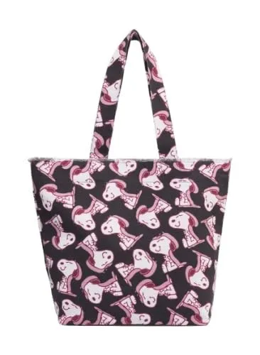 Codello Shopper mit fröhlichen Snoopy-Motiven - Robuster PEANUTS™ Shopper aus Baumwoll-Canvas mit fröhlichem Allover-Print. Viel Platz und praktische Handhabung machen ihn ideal für Einkäufe und Ausflüge.