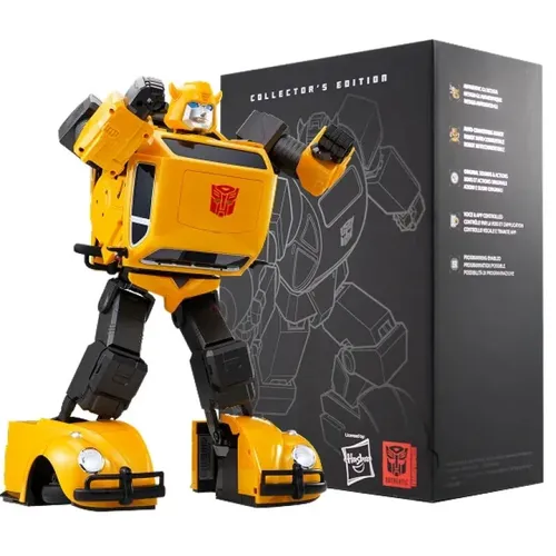 Interaktywny Robot Transformers Bumblebee G1 38 cm - Actionfigur, offiziell lizenziert von Hasbro und Volkswagen, mit vollautomatischer Verwandlung und über 230 Sprachclips für ein einzigartiges Spielerlebnis.