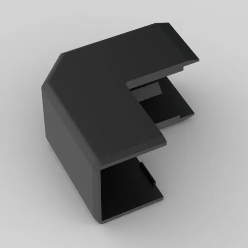 Eckverbinder Aussen Eck für Kabelkanal 20x20 mm PVC SCHWARZ Kopos