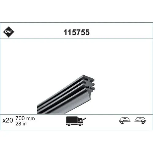 Wischgummi SWF 115755 für MERCEDES-BENZ & VOLVO - Wischerblätter & -gummi, hochwertiger Wischgummi von SWF für präzise Sicht und Sicherheit bei jedem Wetter.
