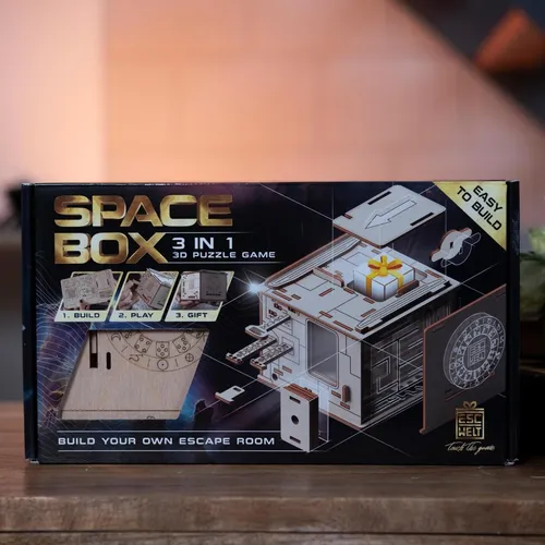 SPACE BOX 3 IN 1 - 3D PUZZLE GAME - Geduldspiel für kreative Köpfe, fördert das räumliche Denken und die Hand-Augen-Koordination mit einzigartigen 3D-Puzzle-Elementen.