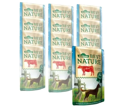Dehner Best Nature Hundefutter Adult, Rind und Spätzle - Hundefutter in Premiumqualität, schonend hergestellt mit wertvollen Vitaminen und ohne chemische Zusatzstoffe – ideal für gesunde Ernährung Ihres Hundes.
