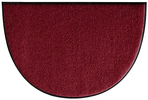 Erwin Müller Fußmatte Mainz halbrund - Schmutzfangmatte in uni weinrot, 60x85 cm - Halbrunde Schmutzfangmatte "Mainz" in weinrot. Pflegeleicht und rutschfest, ideal für Flur und Küche. Hält Schmutz fern und sorgt für ein wohnliches Ambiente.