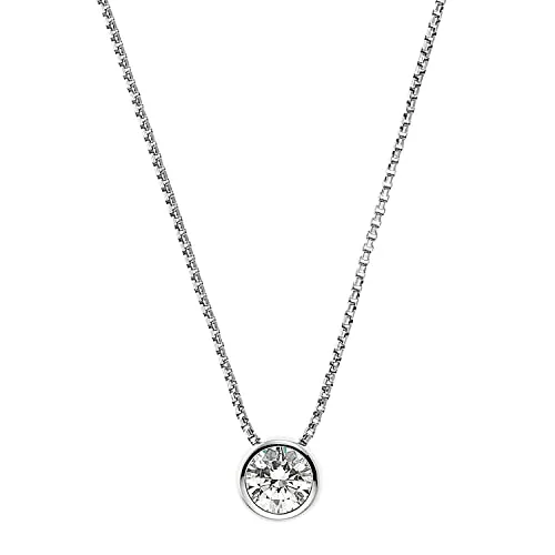 Joop! Damen Kette aus 925 Sterling Silber - Elegante Kette für Damen aus 925 Sterling Silber mit strahlendem Zirkonia-Stein, 42+3 cm anpassbar und ideal für jeden Anlass. Kommt in einer stilvollen Geschenkbox.