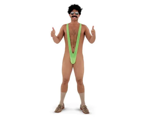 Goods+Gadgets Kostüm Borat Mankini – Männer Mankini Tanga Badehose & Party Swimwear, C-String Tanga Badehose