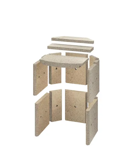 Innenauskleidung Vermiculite komplett Kaminofen Fireplace Alicante - Passgenau und temperaturbeständig bis 1100°C, einfacher Einbau für effiziente Wärmeleitung