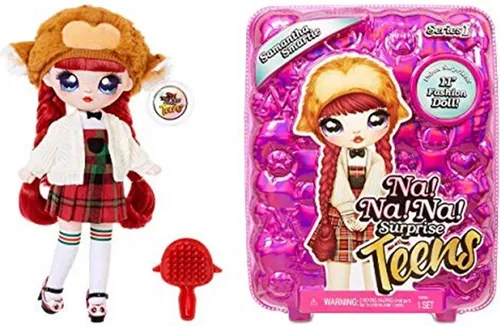 Na! Na! Na! Surprise Teens Doll - Samantha - Puppen mit Funktion, 27 cm große Puppe mit einzigartigem Styling und Überraschungselementen für kreatives Spielen.
