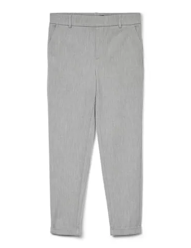 VERO MODA Damen Vmmaya Mr Loose Solid Pant, Light Grey Heather - Damen-Hosen mit Mid Waist und lässigem Regular Fit, ideal für den Alltag oder das Büro. Kombinierbar mit Bluse oder T-Shirt für vielseitige Looks.