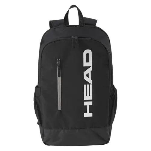 Head Rucksack Base (Schlägerfach, 17 Liter) 2025 schwarz - Head Tennistaschen – stylischer 17L Rucksack mit Schlägerfach, ideal für minimalistische Tennis-Spieler, bietet ausreichend Platz für Schläger und Zubehör.