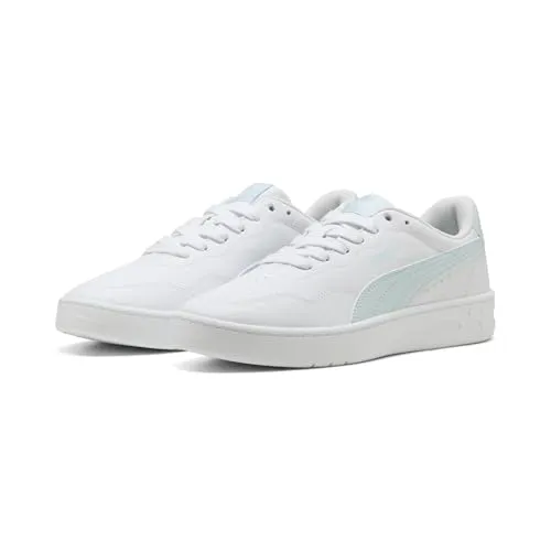 PUMA COURT LALLY Sneaker, Gr. 40, Weiß-Sea Glass - Sportliche Sneaker mit SOFTFOAM+ Dämpfung für optimalen Komfort. Ideal für jeden Anlass, vereinen sie zeitlosen Stil und moderne Bequemlichkeit.