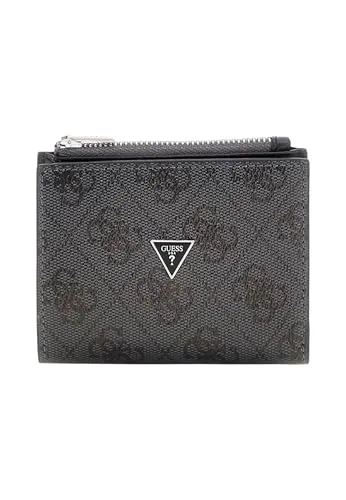 GUESS Milano Bifold Top Zip Geldbörse in Dunkelgrau - Elegante Geldbörse mit schlankem Design, mehreren Kartenfächern und einem sicheren Fach für Scheine. Hochwertige Verarbeitung garantiert Langlebigkeit und Komfort. Ideal für die Tasche, perfekt organisiert und sicher.
