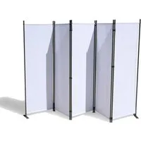Grasekamp Balkonsichtschutz Paravent 5tlg. - 5-teiliger Balkonsichtschutz mit flexiblen Verstellmöglichkeiten für optimalen Sichtschutz im Innen- und Außenbereich. Inklusive Halteseile und Heringe für sicheren Stand.