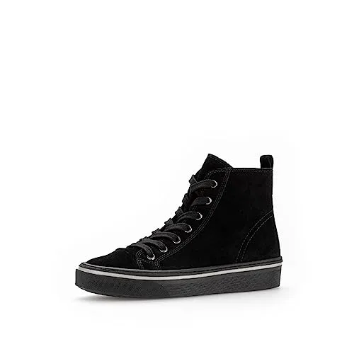 Gabor Damen High-Top Sneaker - Komfortable Schnürschuhe für jeden Anlass - Moderne High-Top Sneaker mit Wechselfußbett und Best Fitting für optimalen Tragekomfort. Ideal für Freizeit und Alltag, aus hochwertigem Rauleder gefertigt.