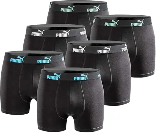 PUMA Herren Boxershort Limited Statement Edition 6er Pack - New Combo Black - Gr. XXL - Herren-Boxershorts im 6er Vorteilspack, aus 95% Baumwolle für hohen Tragekomfort und Atmungsaktivität. Ideal für Sport und Alltag, mit elastischem Bund und coolen Designs für jeden Anlass.