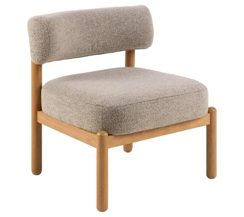 Carryhome Sessel Beige, Polstersessel mit Eiche-Füßen - Bequemer Polstersessel in Beige mit ergonomischer Federkern-Polsterung für optimalen Komfort. Ideal für Ihr Wohnzimmer, bietet er eine max. Belastbarkeit von 110 kg und fügt sich harmonisch in verschiedene Einrichtungskonzepte ein.