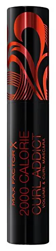 Max Factor 2 Calorie Curl Addict Mascara mit gebogenem Pinsel, Volumen und Locken in einem, schwarz/braun, 11 ml