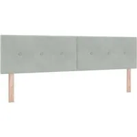 vidaXL Kopfteil Hellgrau 180 cm - Modernes Kunstleder - Elegantes Kopfteil aus Kunstleder und Kiefernholz, verstellbar für verschiedene Bett-Höhen. Ideal für ein modernes Schlafzimmer mit schickem Design und stabiler Unterstützung.