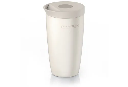 Arendo Thermobecher Thermal Mug 350 ml, Kaffee to go Becher mit Deckel aus Edelstahl 0,3 L, 2-tlg., Edelstahl, hält 12h heiß & 6h kalt, doppelwandig, 100% auslaufsicher, Coffe-to-go