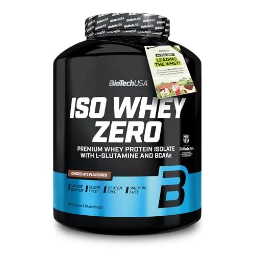 BioTechUSA Iso Whey Zero | Premium Whey Protein Isolate | Grass-Fed | Enzyme-Free | Sugar- and Gluten-free, 1816g, Schokolade