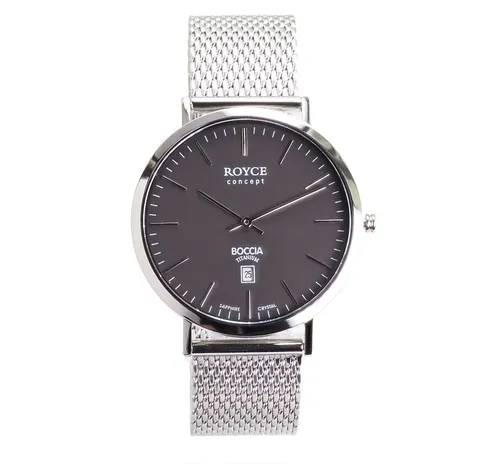 Boccia Herren Uhr 3589-07 - Titan Armbanduhr mit Saphirglas - Armbanduhren für Herren, elegante Titan-Uhr mit 30 m Wasserdichtigkeit und kratzfestem Saphirglas - ideal für den täglichen Gebrauch.