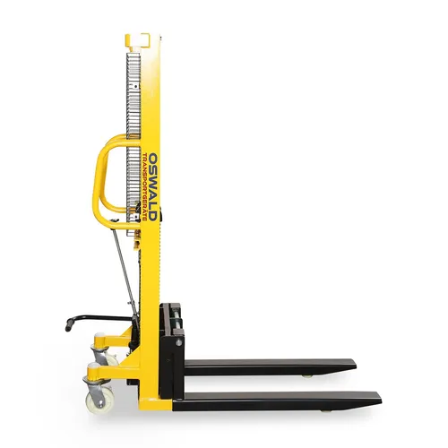 OSWALD Hochhubwagen HH05 - 500 kg Tragkraft, 130 cm Hubhöhe - Robuster Hochhubwagen mit 500 kg Tragkraft und stufenlos regulierbarer Absenkung. Ideal für den professionellen Einsatz, leicht zu bedienen und wendig in der Handhabung.