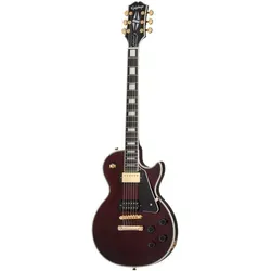 Epiphone Jerry Cantrell Wino LP Custom E-Gitarre - E-Gitarre in Dark Wine Red, mit mahagoni Korpus und exklusiven Cantrell Custom Taper Hals, ideal für professionelle Musiker und Liebhaber des besonderen Sounds.