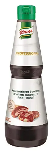 Knorr Professional konzentrierte Bouillon Rind - 1 l - Brühe & Fond - Optimale Würze für Saucen und Gerichte, sofort löslich und einfach dosierbar für perfekte Ergebnisse in der Profiküche.
