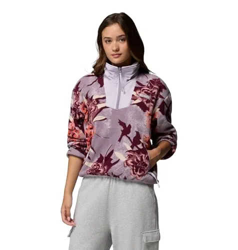 Columbia Sequoia Grove Printed Half Zip Fleecepullover - Fleecepullover mit auffälligem Allover-Print, halbem Reißverschluss und temperaturregulierendem Material – ideal für Outdoor-Aktivitäten und wechselhafte Bedingungen.