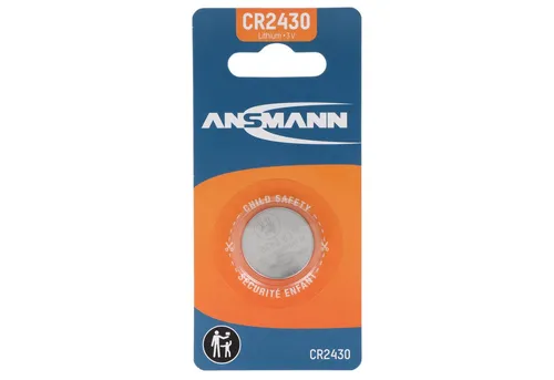 ANSMANN AG Ansmann Lithium Knopfzelle CR2430, 3 Volt Knopfzelle, (3,0 V)