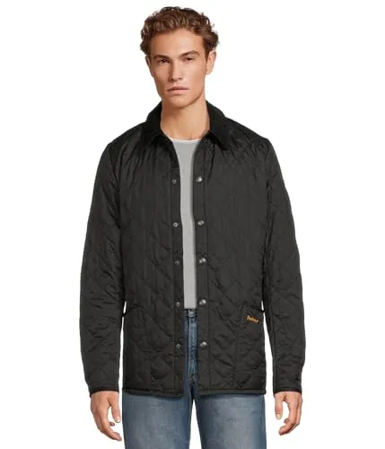 Barbour Herren Heritage Liddesdale Quiltjacke, Black, M - Funktionsjacke aus 100 % Polyamid, maschinenwaschbar und mit Nieten für optionale Kapuze - ideal für stilvolle Outdoor-Aktivitäten.
