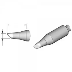 JBC C470019 Lötspitze 3,5 mm, Rundform, Abschrägt - Hochleistungs-Lötspitze für JBC Komfort-Lötkolben T470. Hervorragende Wärmeleitung und lange Haltbarkeit. Ideal für präzises Löten und vielseitige Anwendungen.
