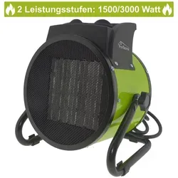 TroniTechnik® KH-503 Keramikheizer Heizlüfter 3.000 Watt - Elektroheizungen mit PTC Keramik-Heizelement, ideal für Allergiker, sicher und effizient mit zwei Leistungsstufen und praktischem Tragegriff.