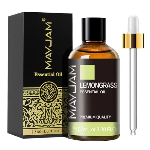MAYJAM Zitronengras Ätherisches Öl 100ML, Zitronengrasöl für Diffusor, Luftbefeuchter, DIY, Home，Wardrobes