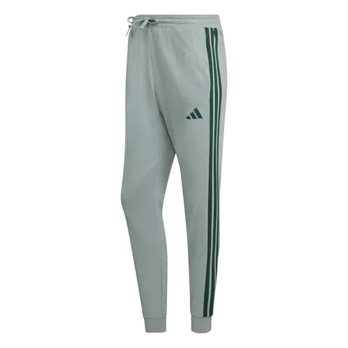 adidas Sportswear Sporthose M 3S FL TC PT (1-tlg) grün L - Sportliche 3-Streifen Sporthose für Herren, aus weichem Material, ideal für Freizeit und Training, mit elastischem Bund und Kordelzug für optimalen Sitz.