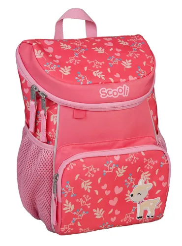Scooli Mini-Me Kindergartenrucksack - Ergonomischer Rucksack für Kinder (rosa) - Schulranzen mit 8L Stauraum, leicht und ergonomisch für Kinder von 3-6 Jahren, aus recycelten PET-Flaschen für nachhaltigen Spaß im Kindergarten.