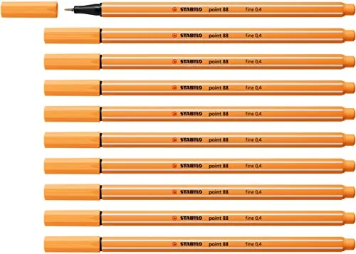 STABILO - Fineliner - point 88-10er Pack - papaya
