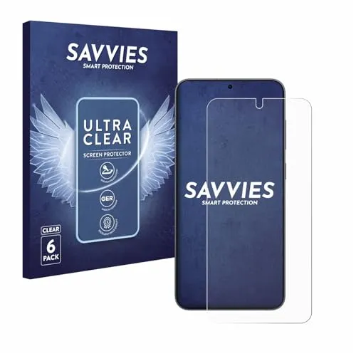 Savvies 6 Stück Schutzfolie für Samsung Galaxy S25 Displayschutz-Folie Ultra-Transparent