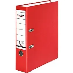 Falken Ordner Breit DIN A4 80 mm Rot 2 Ringe 11285632 Kunststoff