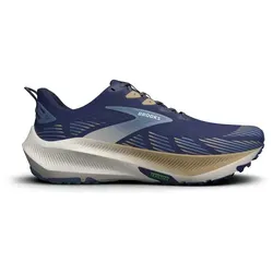 Brooks Herren Ghost Trail Schuhe blau 45.0 - Entdecke den Brooks Ghost Trail: Robuster Trail-Laufschuh mit DNA LOFT v3-Dämpfung für komfortables Laufen. Atmungsaktives Obermaterial und TrailTack Green-Außensohle bieten sicheren Halt auf wechselnden Untergründen.