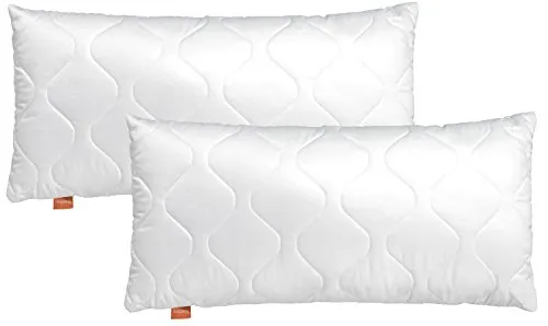 sleepling Kopfkissen 50x70 cm 2er Set - Allergikerfreundlich und Waschbar - Kissen für Allergiker, waschbar bis 60 Grad, mit anpassbarer Füllmenge für individuellen Schlafkomfort. Made in EU und Öko-Tex zertifiziert.