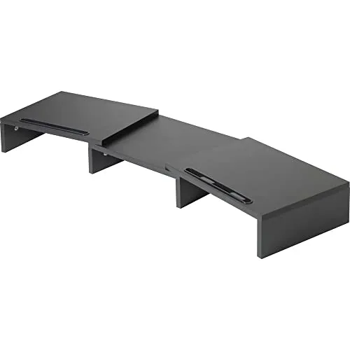 SpeaKa Professional SP-9472624 Monitor-Erhöhung Schwarz - Stehpulte & -tische, ideal zur Verbesserung der Ergonomie am Arbeitsplatz mit einer maximalen Höhe von 272 mm und einer Tragkraft von 20 kg.