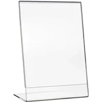 HMF 46932 Acryl Tischaufsteller Schräg DIN A5 Hochformat Glasklar