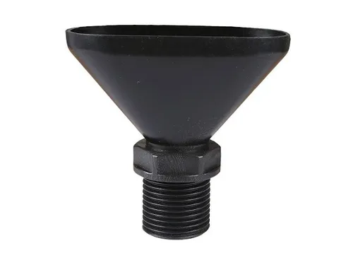 JS Ablauftrichter Doppelt AG1, POM Schwarz - Doppelter Ablauftrichter mit Außengewinde 1, aus robustem POM-Material, ideal für zuverlässige Abflusslösungen in Küche und Bad.