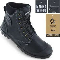 PALLADIUM Pampa Sport Cuff Thinsulate WP+ - Winter Stiefel Boots Schwarz - Wanderschuhe für Herren, warm gefüttert mit 3M Thinsulate™ und wasserdichter WP+-Membran für optimalen Schutz bei kaltem Wetter.