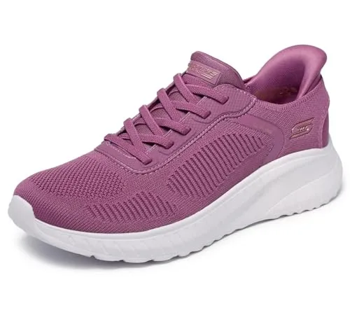 Skechers Bobs Squad Quaos Damen Sportschuh in Dunkelrosa, Größe 39 - Stylische Skechers Bobs Squad Quaos Slipper in Dunkelrosa, ideal für Alltag und Freizeit. Genießen Sie mühelosen Komfort mit der gepolsterten Memory Foam-Innensohle und flexibler Laufsohle.