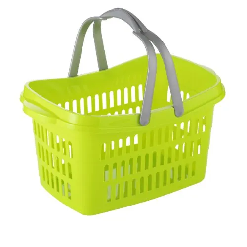 Axentia 291597 Einkaufskorb - Bequemer Tragkorb in Lila oder Hellgrün - Einkaufskorb 48 x 29 x 24 cm, robust und ideal für den täglichen Einkauf, komfortabel zu tragen.