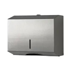 Temca Racon Kappa XS Falthandtuchspender aus Edelstahl - Papierhandtuchspender in elegantem Silber, langlebig und hygienisch, ideal für moderne Badezimmer und Küchen.