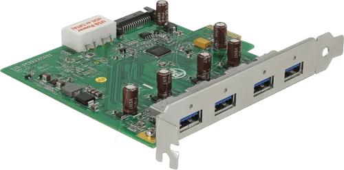 DELOCK 89323 - USB 3.0 PCI Express Karte mit 4 externen Type-A Ports - USB-Controller zur Erweiterung Ihres PCs um 4 USB 3.0 Ports, ideal für den Anschluss mehrerer Geräte mit hoher Datenübertragungsgeschwindigkeit von bis zu 5 Gb/s.